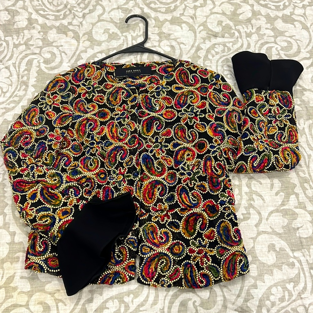 Zara embroidered jacket